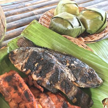 Pandin Lake - Grilled pork, tilapia, and rice (wrapped in leaves) - Lakes Near Me - San Pablo City, LAG