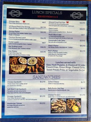 Menu photo 4 Peck's Old Port Cove Crystal River, FL Menu photo 4 Peck's Old Port Cove Crystal River, FL