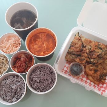 Kim’s Tofu - Bulgogi Soup ($14.16), Combination Soon Tofu ($11.51), Seafood Pancake ($15.05) - Korean Near Me - Richmond Hill, Ontario