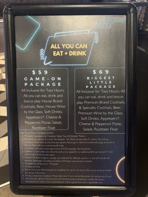 Menu photo 1 Bundox Bocce Reno, NV