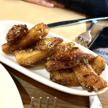 The Good Good - If You're Wondering, These Are Fresh Sweet Plantains. Because IYKYK. Oh, And Those Specks? Grated Lime Salt. - New American Near Me - New York, New York The Good Good - If You're Wondering, These Are Fresh Sweet Plantains. Because IYKYK. Oh, And Those Specks? Grated Lime Salt. - New American Near Me - New York, New York