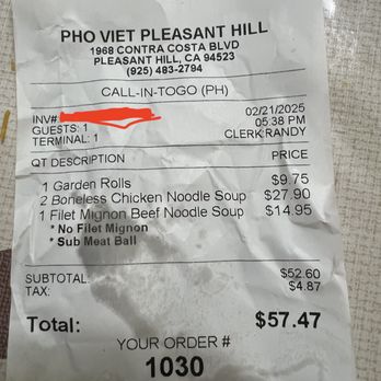 Pho Viet - Vietnamese Near Me - Pleasant Hill, California