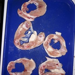 Drove from San Bernardino to Best Meats. These are the turkey chops the holes where filled with ice. What a disappointment Drove from San Bernardino to Best Meats. These are the turkey chops the holes where filled with ice. What a disappointment