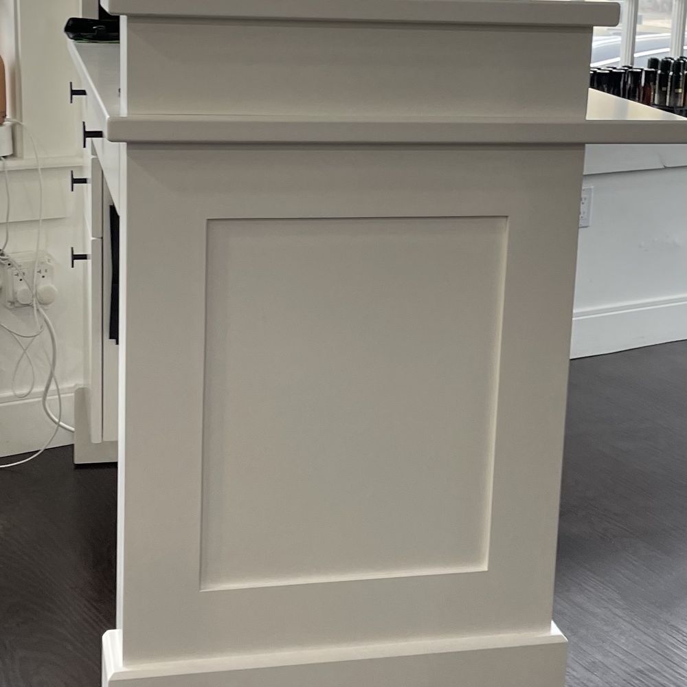 Salem Architectural Woodworking - Side reception desk - Cabinetry Near Me - Gloucester, Massachusetts Salem Architectural Woodworking - Side reception desk - Cabinetry Near Me - Gloucester, Massachusetts