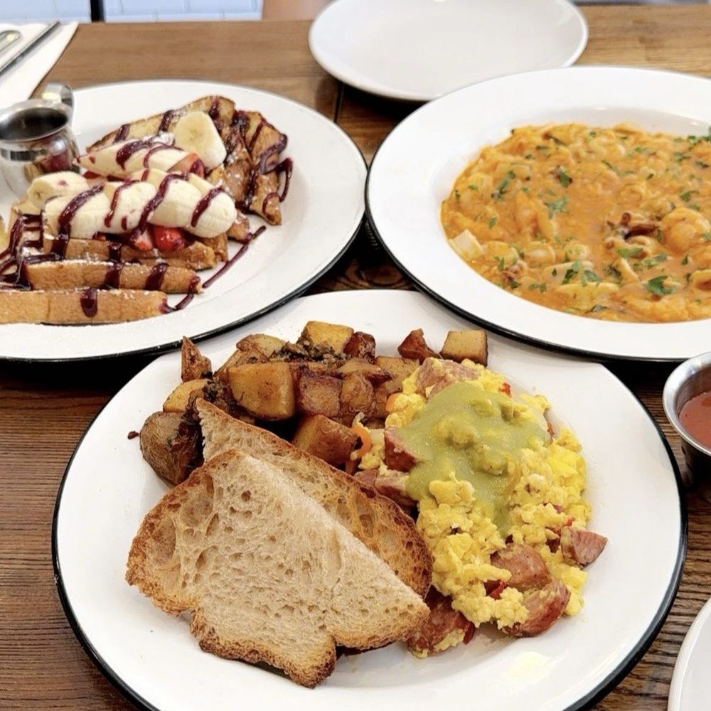 Parker Potrero - Sausage Scramble, French Toast, & Seafood Risotto | IG: @nomwithelaine - New American Near Me - San Francisco, California Parker Potrero - Sausage Scramble, French Toast, & Seafood Risotto | IG: @nomwithelaine - New American Near Me - San Francisco, California