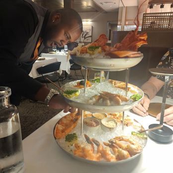 Pivot Prime - Seafood tower and Keondre our amazing server - Steakhouses Near Me - Omaha, Nebraska