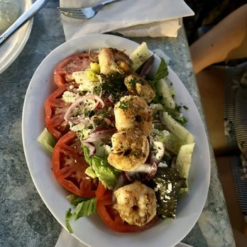 Chris' Taverna - Salad with shrimp - Greek Near Me - Lake Worth, Florida