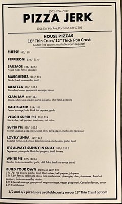 Menu photo 4 Pizza Jerk Portland, OR
