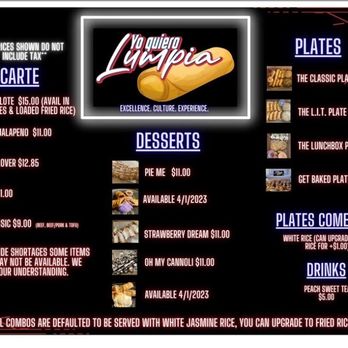 Yo Quiero Lumpia - Menu - Food Delivery Services Near Me Yo Quiero Lumpia - Menu - Food Delivery Services Near Me