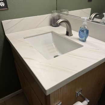 Monte Cabinets & Closets - New bathroom vanity top to match kitchen - Cabinetry Near Me - Las Vegas, Nevada Monte Cabinets & Closets - New bathroom vanity top to match kitchen - Cabinetry Near Me - Las Vegas, Nevada