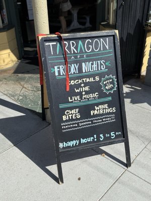 Menu photo 4 Tarragon Cafe San Francisco, CA