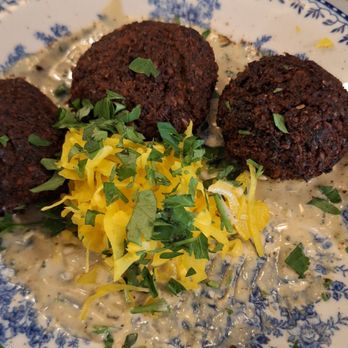 Zohara - Falafel with pickled daikon and a lemon sauce. - Mediterranean Near Me - West Hartford, Connecticut Zohara - Falafel with pickled daikon and a lemon sauce. - Mediterranean Near Me - West Hartford, Connecticut