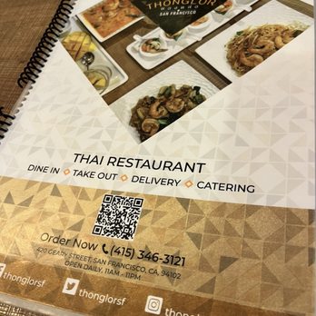 The Thonglor - Menu - Thai Near Me - San Francisco, California