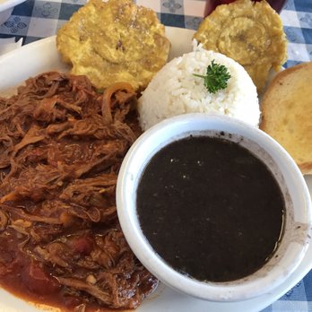 D'Cuban Cafe - Ropa Vieja, Shredded beef wth tomato sauce $9.95 - Cuban Near Me - Norcross, Georgia