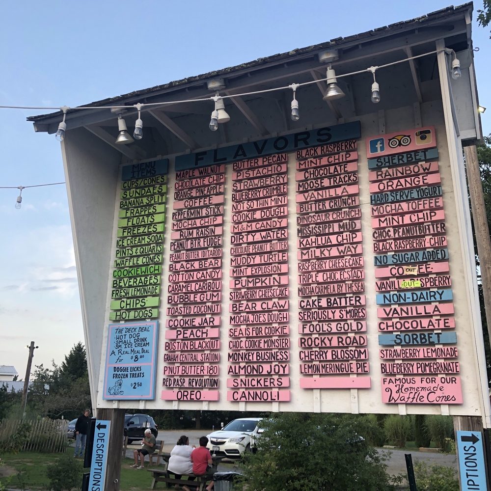 Scoop Deck - Outside Menu - Ice Cream & Frozen Yogurt Near Me - Wells, Maine
