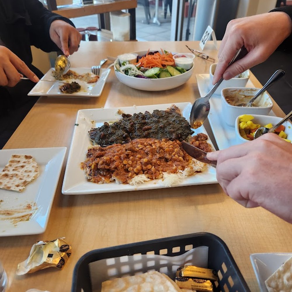 Tehran Restaurant - tahdig with 2 stews - Persian/Iranian Near Me - Beverly Hills, California Tehran Restaurant - tahdig with 2 stews - Persian/Iranian Near Me - Beverly Hills, California