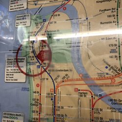 MTA - 175th Street Subway Station - Where this station is in comparison to the rest of the network. It's circled in red. (11/25/2018)