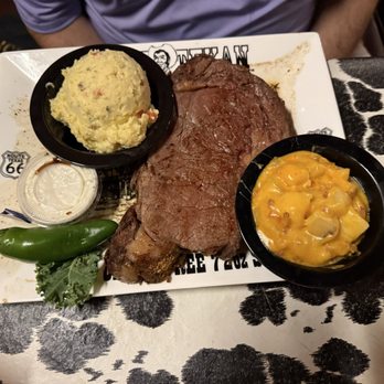 The Big Texan Steak Ranch - 16 oPrime 18-ounce Ribeye - Steakhouses Near Me - Amarillo, Texas The Big Texan Steak Ranch - 16 oPrime 18-ounce Ribeye - Steakhouses Near Me - Amarillo, Texas