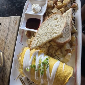 Breakfast Republic - Loaded Mashed Potato Omelet - Breakfast & Brunch Near Me - San Diego, California Breakfast Republic - Loaded Mashed Potato Omelet - Breakfast & Brunch Near Me - San Diego, California