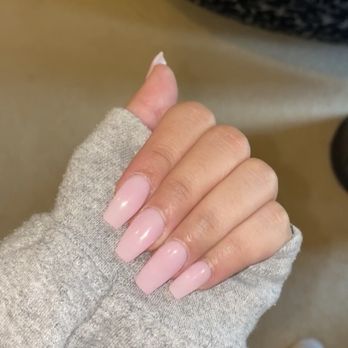 Empress Nails - a cute baby pink color. - Nail Salons Near Me - Little Elm, Texas