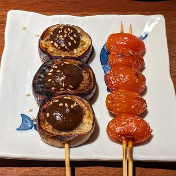Yakitori Totto - Eggplant w miso and tomato - Japanese Near Me - Somerville, Massachusetts