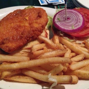 Gator's Dockside Baldwin Park - Buffalo chicken sandwich with fries - Seafood Near Me - Orlando, Florida