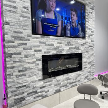 Pink Polish Nails & Lashes - Huge TV in the pedicure area - Nail Salons Near Me - Miami, Florida