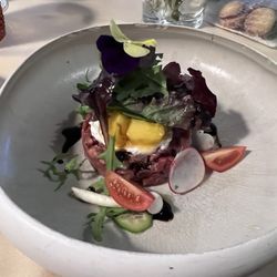 No Patio - Steak tartare was excellent