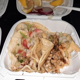 Fish taco and shrimp taco Fish taco and shrimp taco