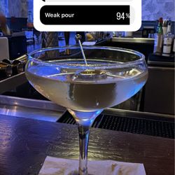 Fool's Errand - Imagine how much lower the pour was if I removed the olive  every single cocktail I saw was poured that low