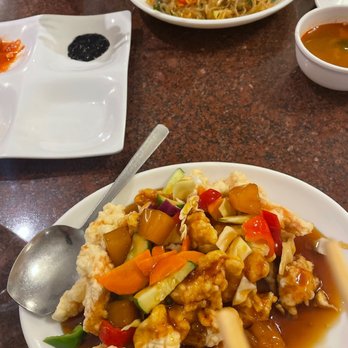 Da Rae Won Restaurant - Jabchae bap and saewoo tangsooyook sweet and sour shrimp - Chinese Near Me - Beltsville, Maryland