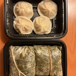 Steamed Chicken Soup Bao and Chicken Sticky Rice (from Annie's Dim Sum inside Best Wei Chinese Market).