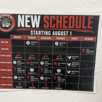 Samurai Brazilian Jiu-Jitsu - Schedule - check website for current classes/times. - Kickboxing Near Me - Prosper, Texas