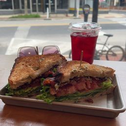 Backyard BLT & iced hibiscus tea Backyard BLT & iced hibiscus tea