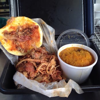 Commonwealth BBQ - Pulled pork sandwich and butternut squash. - Barbeque Near Me - Wrentham, Massachusetts