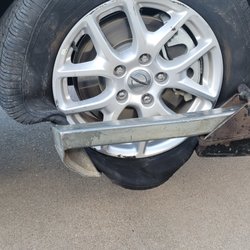 National Car Rental - The blown out tire on the rental