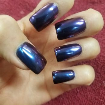 ProTop Nails - Great acrylic set with chrome done by Billy! - Nail Salons Near Me - Roseville, California