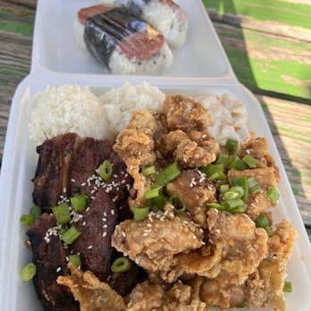 Shoyu Sugar - Mixed kalbi and chicken plate - Hawaiian Near Me - Austin, Texas Shoyu Sugar - Mixed kalbi and chicken plate - Hawaiian Near Me - Austin, Texas