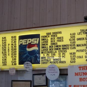 The Munch Box - the menu for the restaurant - Burgers Near Me - Montauk, New York The Munch Box - the menu for the restaurant - Burgers Near Me - Montauk, New York
