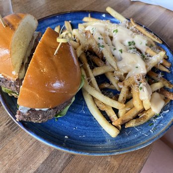 Eureka! - Hamburger with Truffle Fries - American Near Me - Irvine, California Eureka! - Hamburger with Truffle Fries - American Near Me - Irvine, California