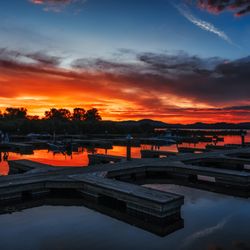 Konocti Vista Casino - Sunset on Marina docks