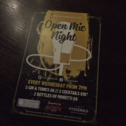 The Fitzgerald - Open Mic Wednesday's!