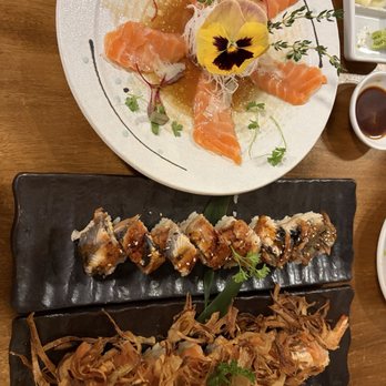 Tsukiyo Sushi - salmon carpaccio salmon crunch roll rattlesnake roll - Sushi Bars Near Me - Westminster, California