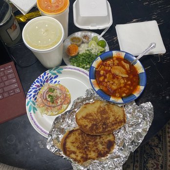 Birrieria Obregon - I already ate a tostada and it was sooo yummy and my menudo is perfect, no fatty pieces and there was a lot of hominy - Mexican Near Me - Phoenix, Arizona Birrieria Obregon - I already ate a tostada and it was sooo yummy and my menudo is perfect, no fatty pieces and there was a lot of hominy - Mexican Near Me - Phoenix, Arizona