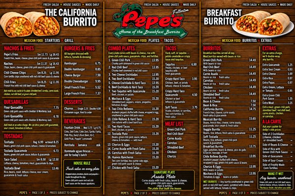 Menu photo 1 Pepes Fullerton, CA Menu photo 1 Pepes Fullerton, CA