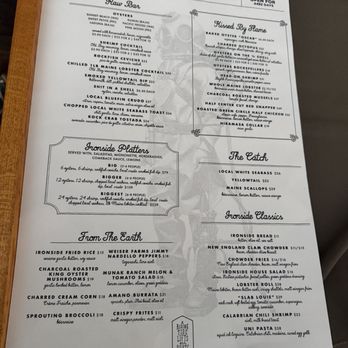 Ironside Fish & Oyster - Menu Aug 3, 2026 - Seafood Near Me - San Diego, California Ironside Fish & Oyster - Menu Aug 3, 2026 - Seafood Near Me - San Diego, California