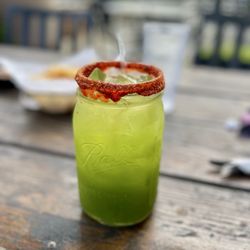 Taqueria El Maguey - Cucumber and lime aqua fresca!