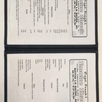 Capt Frank's Smoke Shack - Menu! - Barbeque Near Me - Bayou La Batre, Alabama Capt Frank's Smoke Shack - Menu! - Barbeque Near Me - Bayou La Batre, Alabama