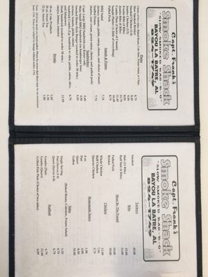 Menu photo 1 Capt Frank's Smoke Shack Bayou La Batre, AL Menu photo 1 Capt Frank's Smoke Shack Bayou La Batre, AL
