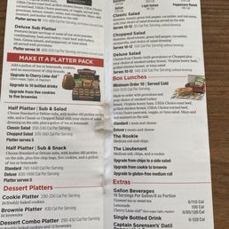 Catering menu Catering menu